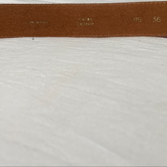 Coral Belt, Made in USA, Italian Celtikin Leather. Antique,rustic, buckle - Picture 3 of 3